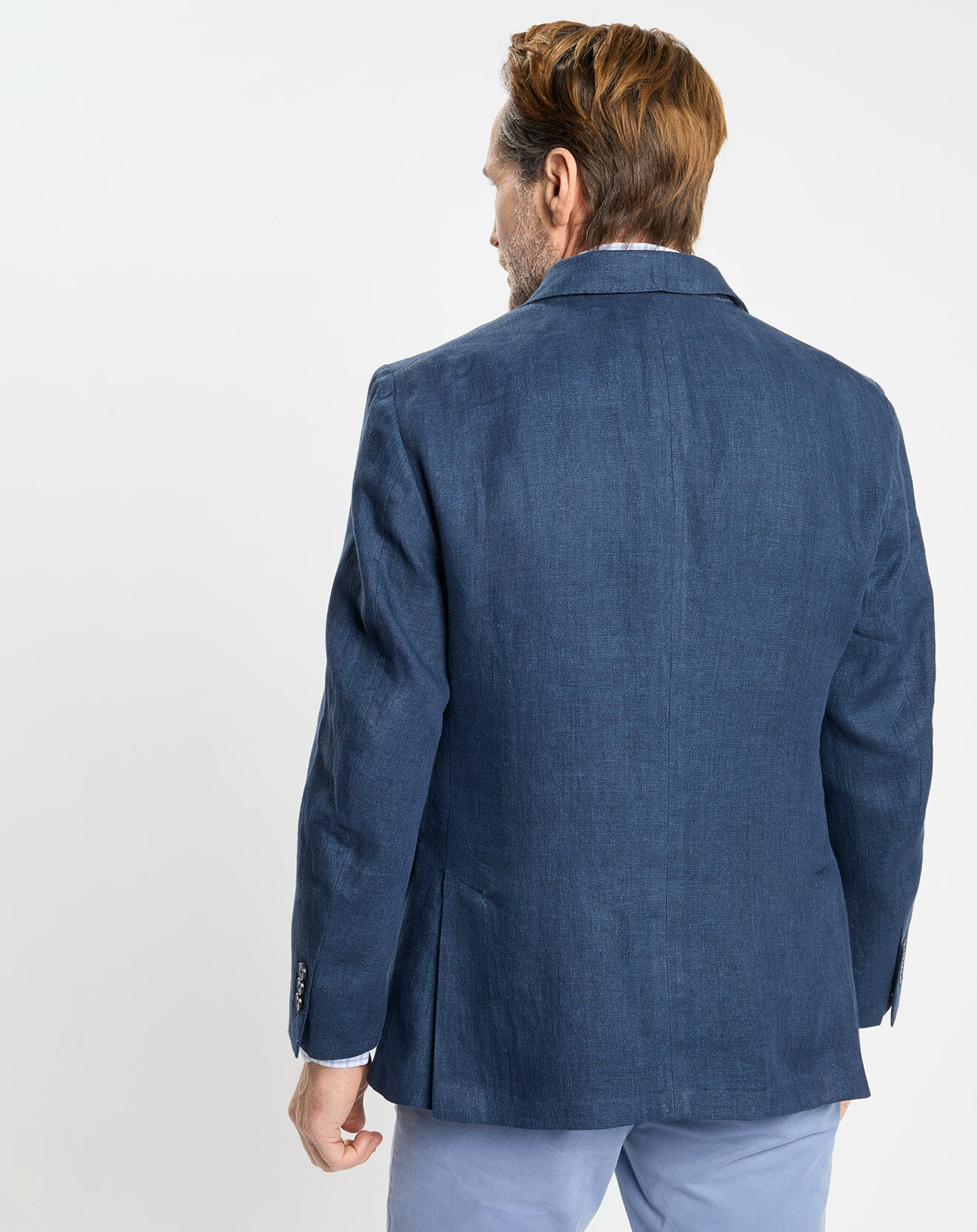 Hackett London Veste 100% Lin bleu foncé
