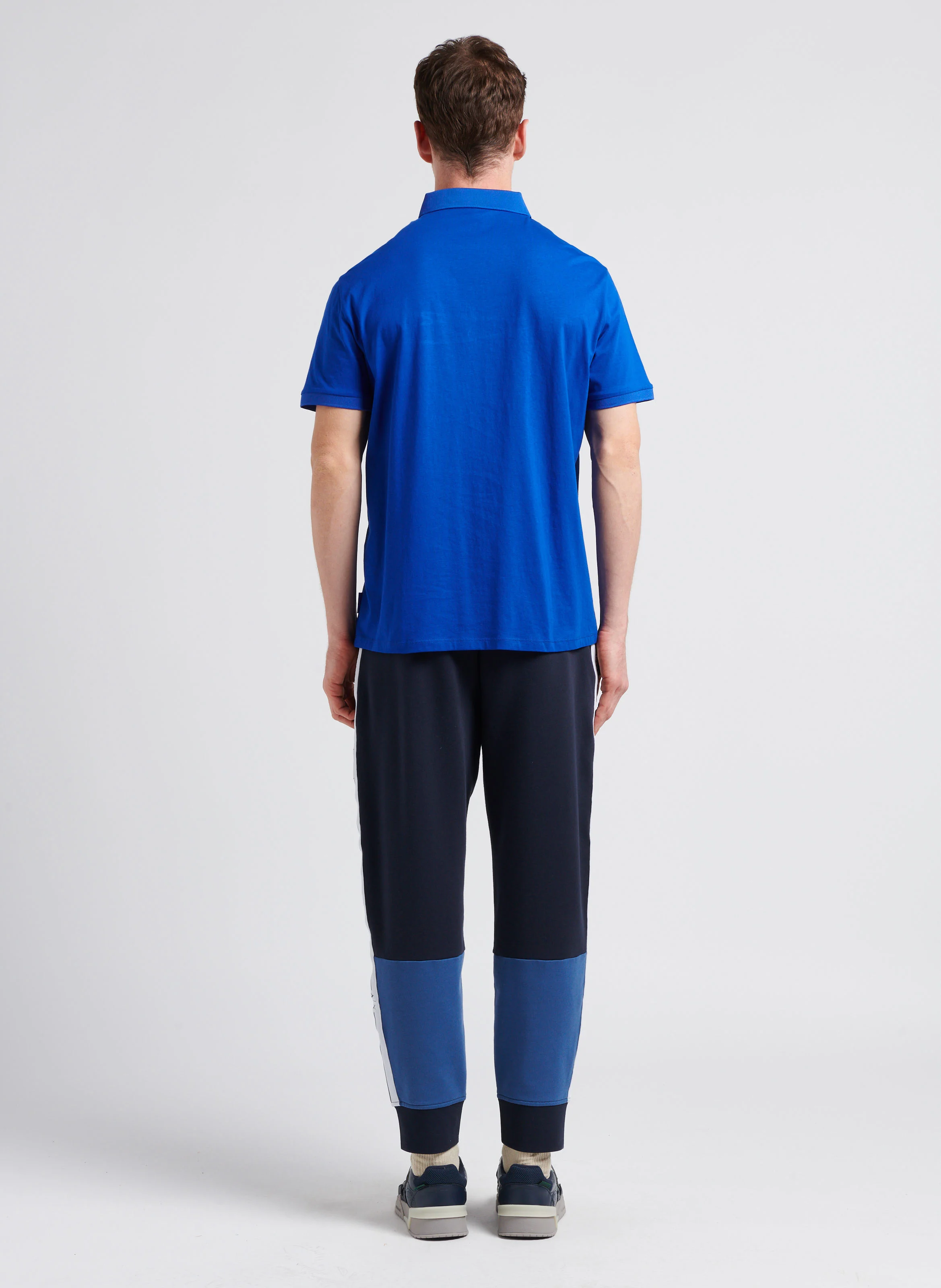 Polo regular-fit sérigraphié en coton | Bleu