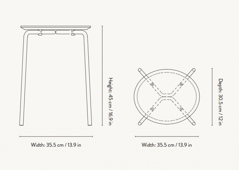 Ferm Living Herman kruk natural eiken