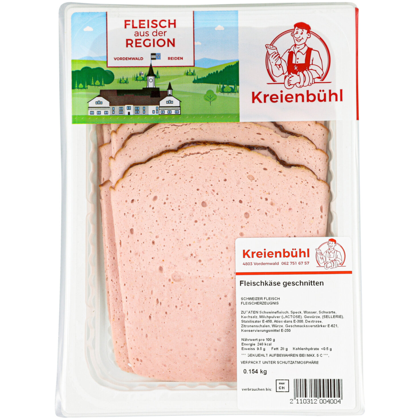 Kreienbühl Delikatess Fleischkäse geschnitten ca. 150g