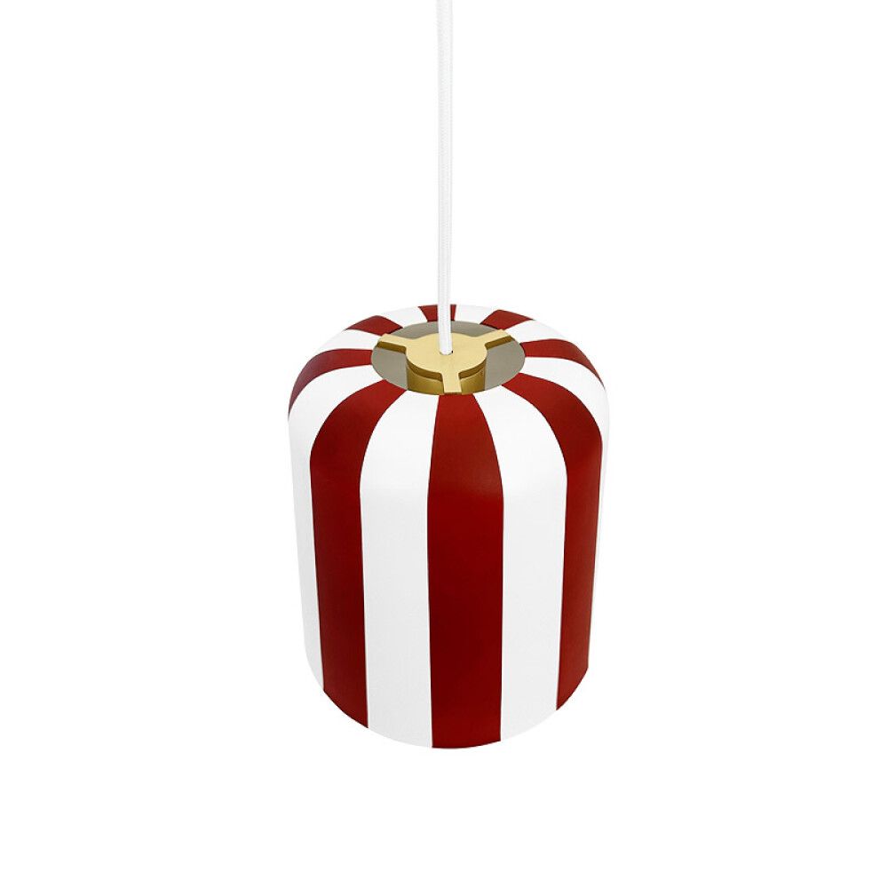 TAKLAMPE DYBERG LARSEN GRY RØD/HVIT