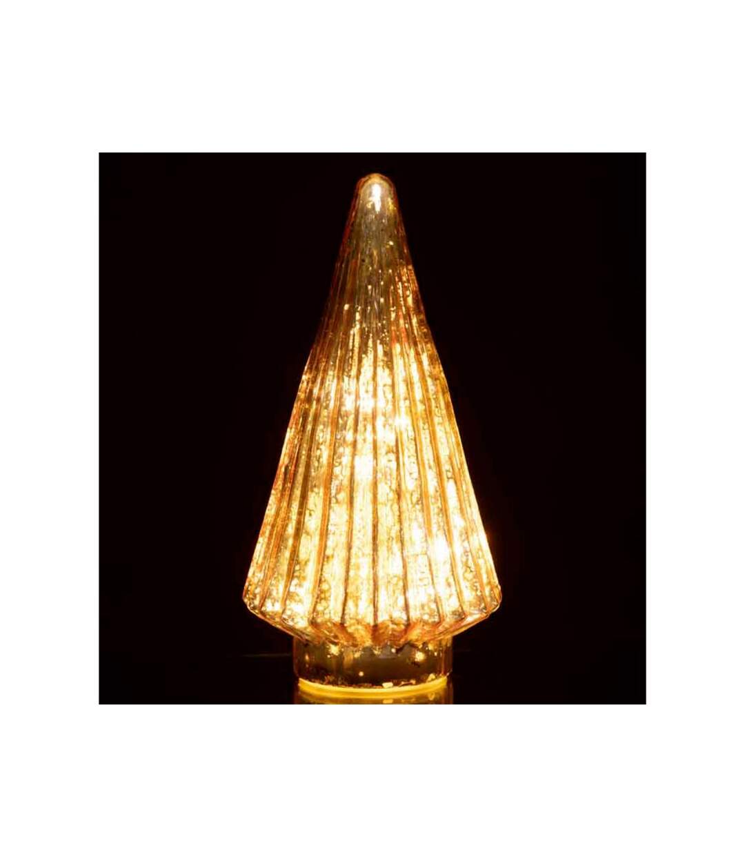 Paris Prix - Sapin De Noël En Verre led 24cm Rose