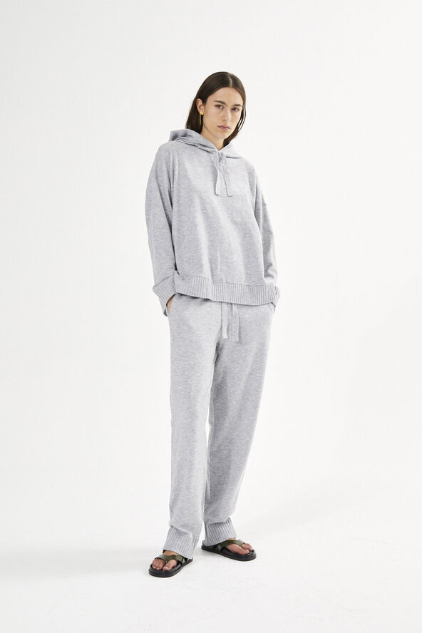 Rabens Saloner Knit lounge pants - Jorun Grey melange