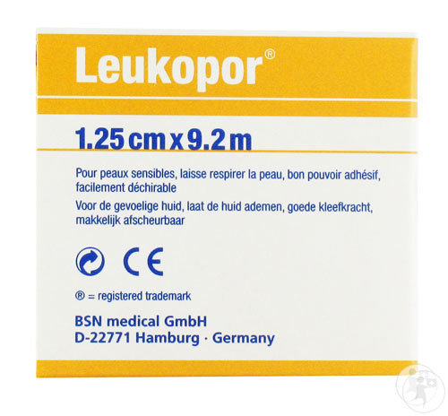 Bsn Medical Leukopor Sparadrap Dermophile Dérouleur 9,2m x 1,25cm Pièce 1 (76446)