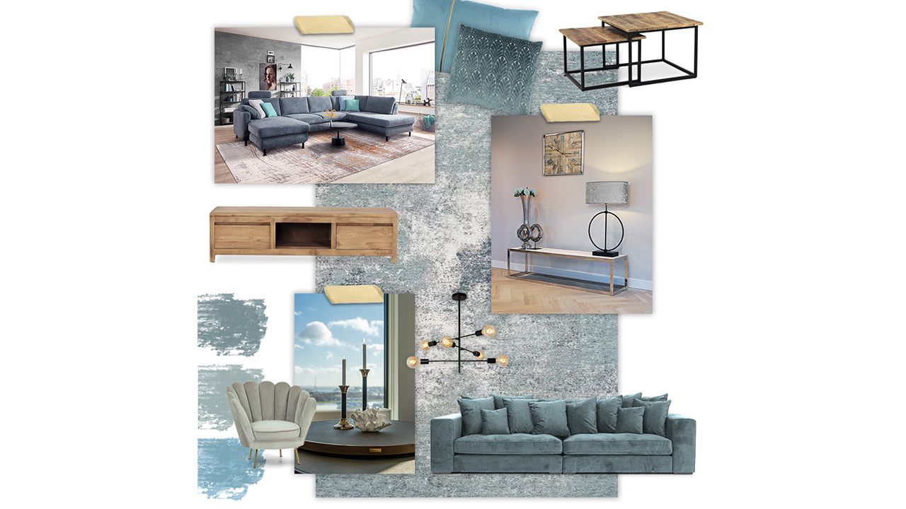 Vloerkleed Denim Blue Flow