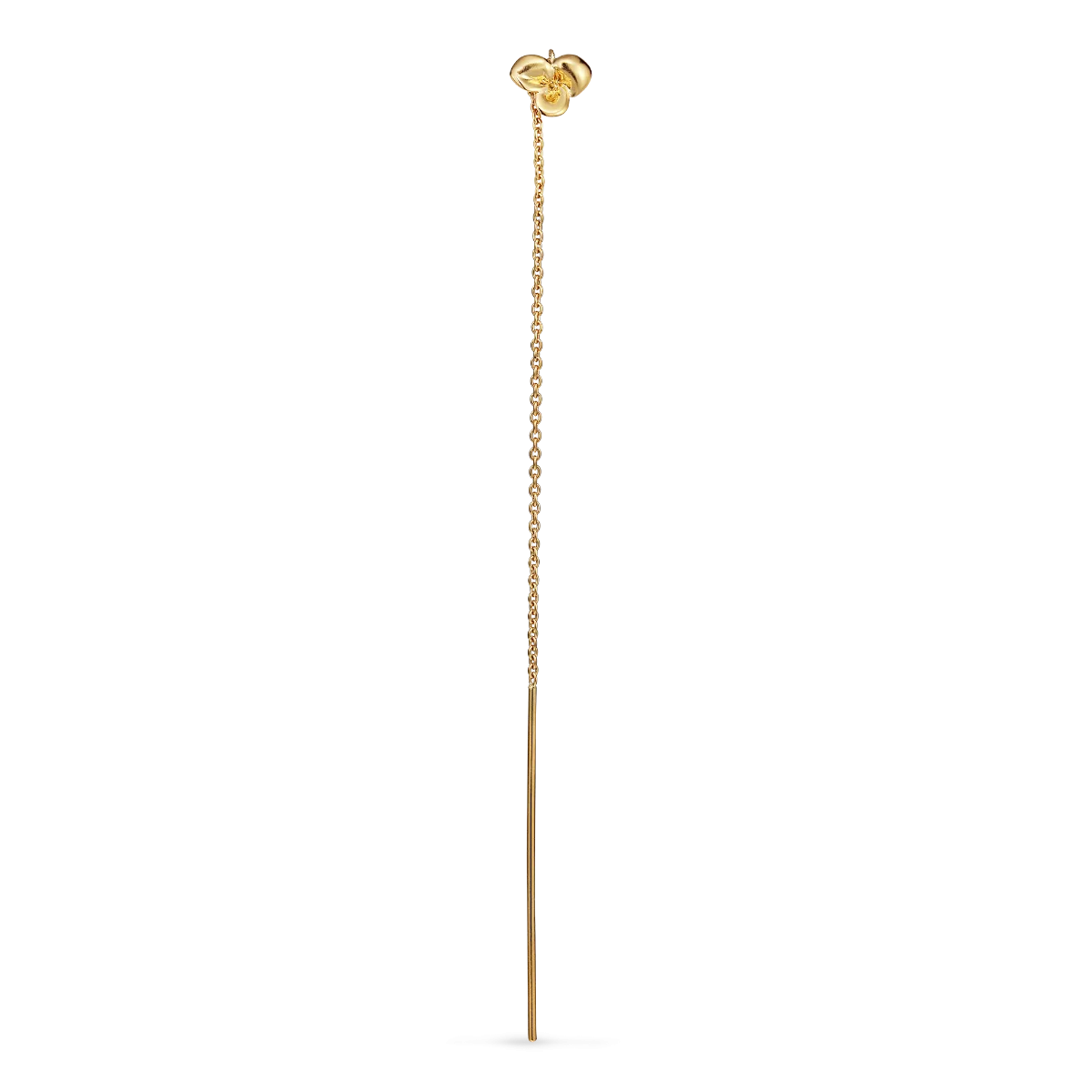 Jane Kønig Leaf Chain Earring forgyldt