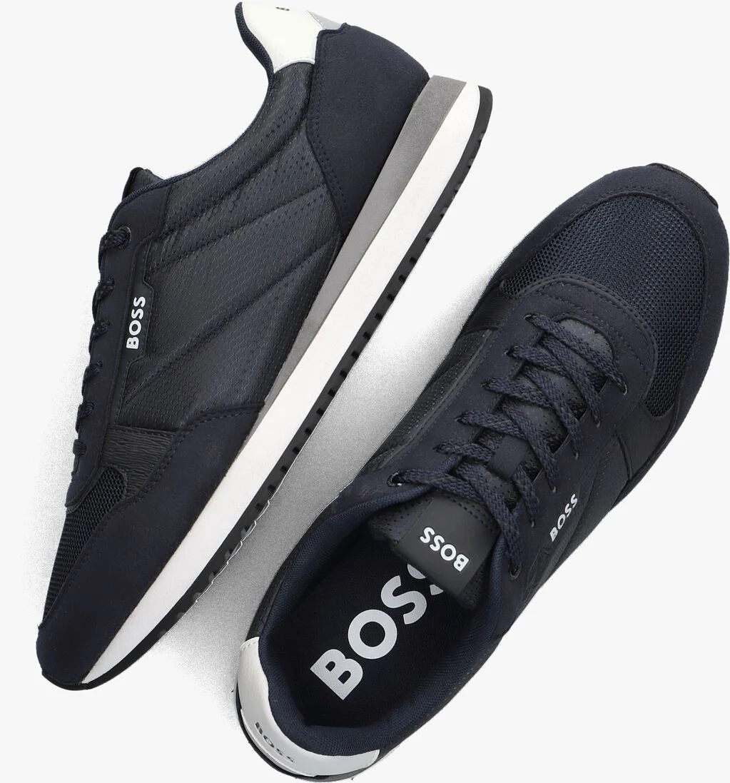 BOSS blauwe boss lage sneakers kai runn