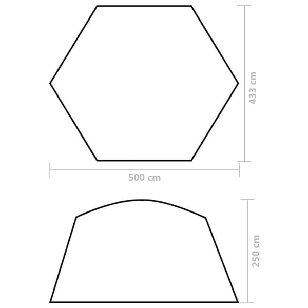 vidaXL Bassengtelt stoff 500x433x250 cm grønn
