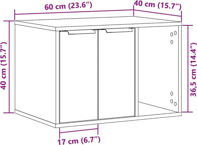 Kattenbakkast - Verstevigd Hout - Verberg Kattenbak - Multifunctioneel Design