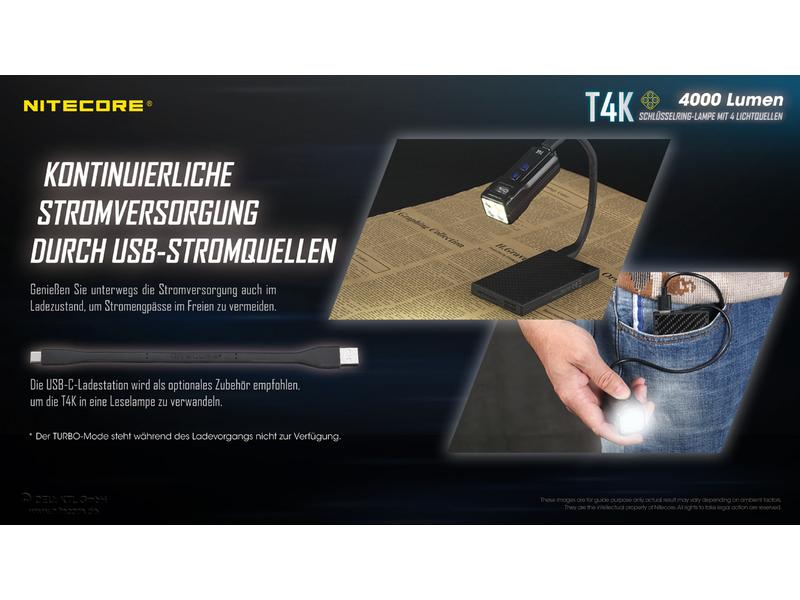 Nitecore Taschenlampe T4K LED-Taschenlampe