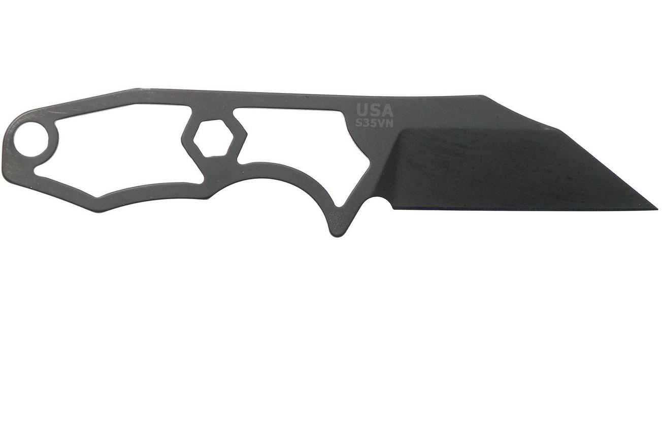 Rick Hinderer LP-1 Wharncliffe DLC Black nekmes, met UltiClip