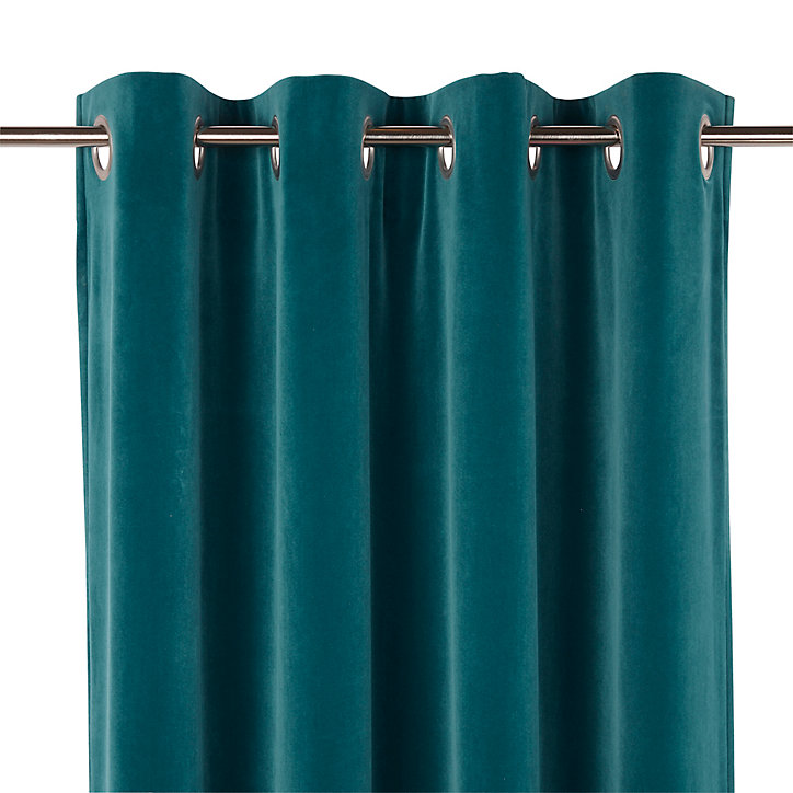 Rideau Velvet Valgreta vert l.140 x H.260 cm