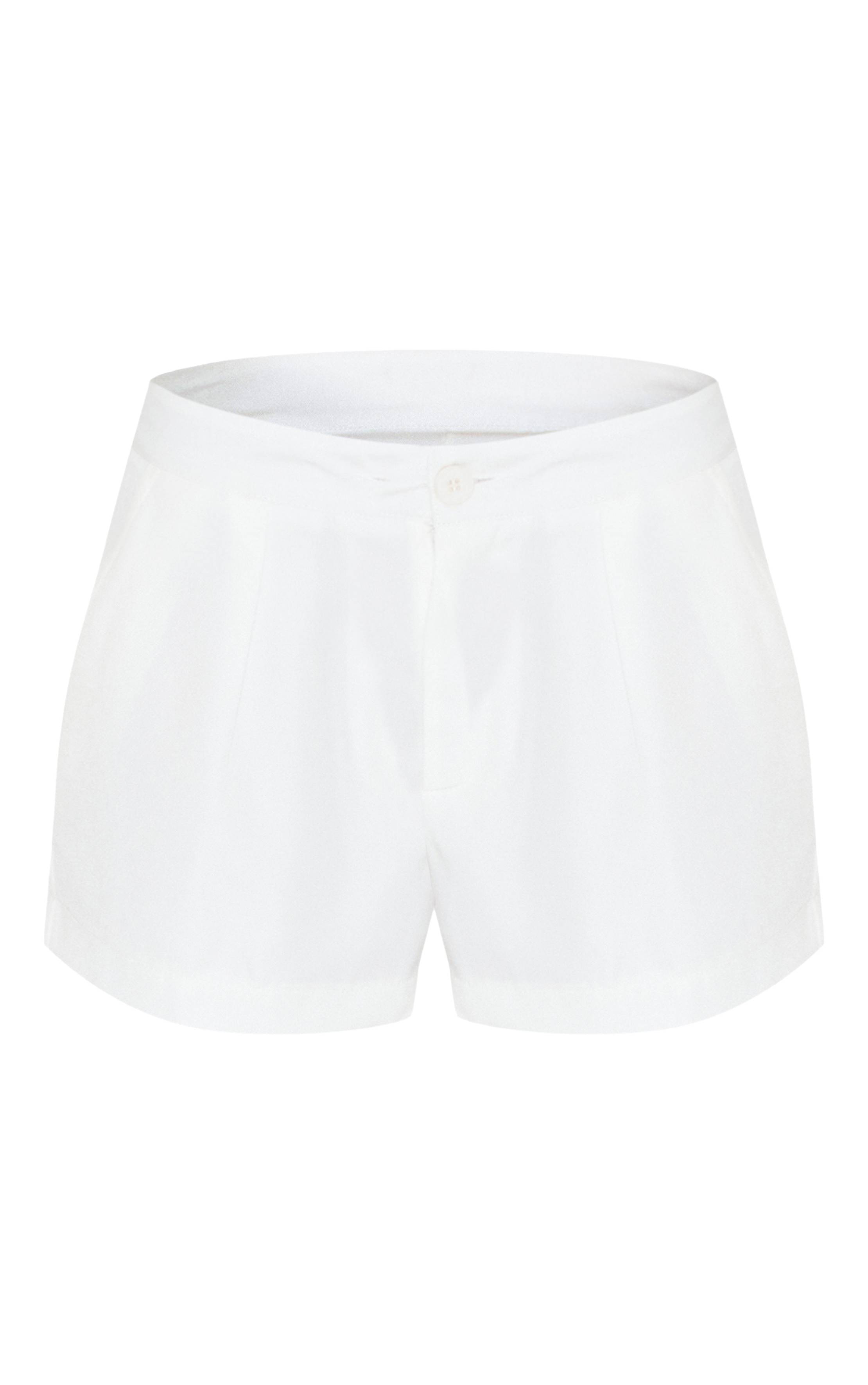 Crème Short Tissé Ajusté Premium