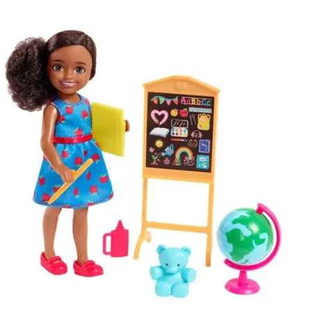 Barbie Chelsea-Karrierepuppe mit berufsbezogenem Outfit und zugehörigem Zubehör