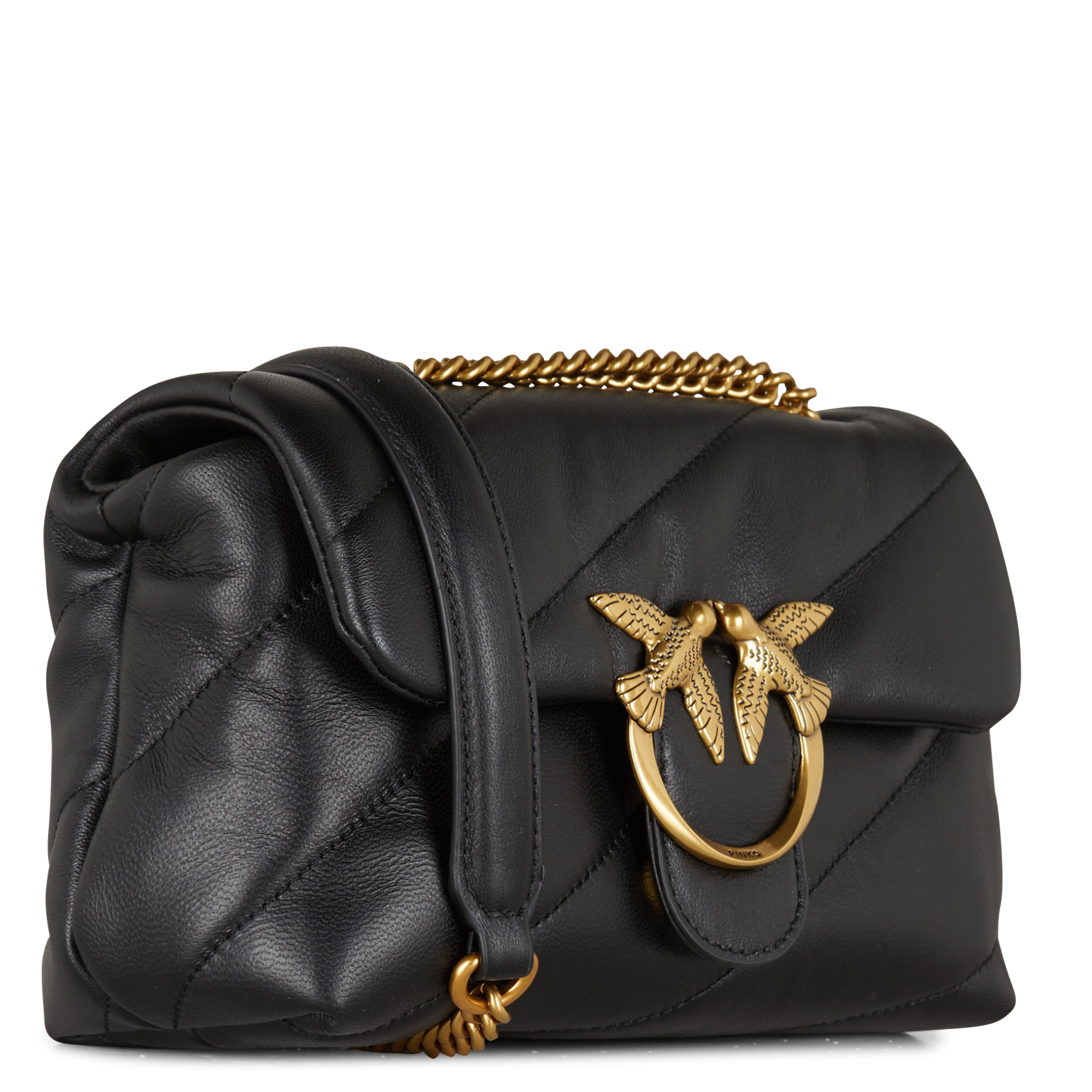 LOVE MINI PUFF CL SHEEP - Sac bandoulière matelassé en cuir | Noir