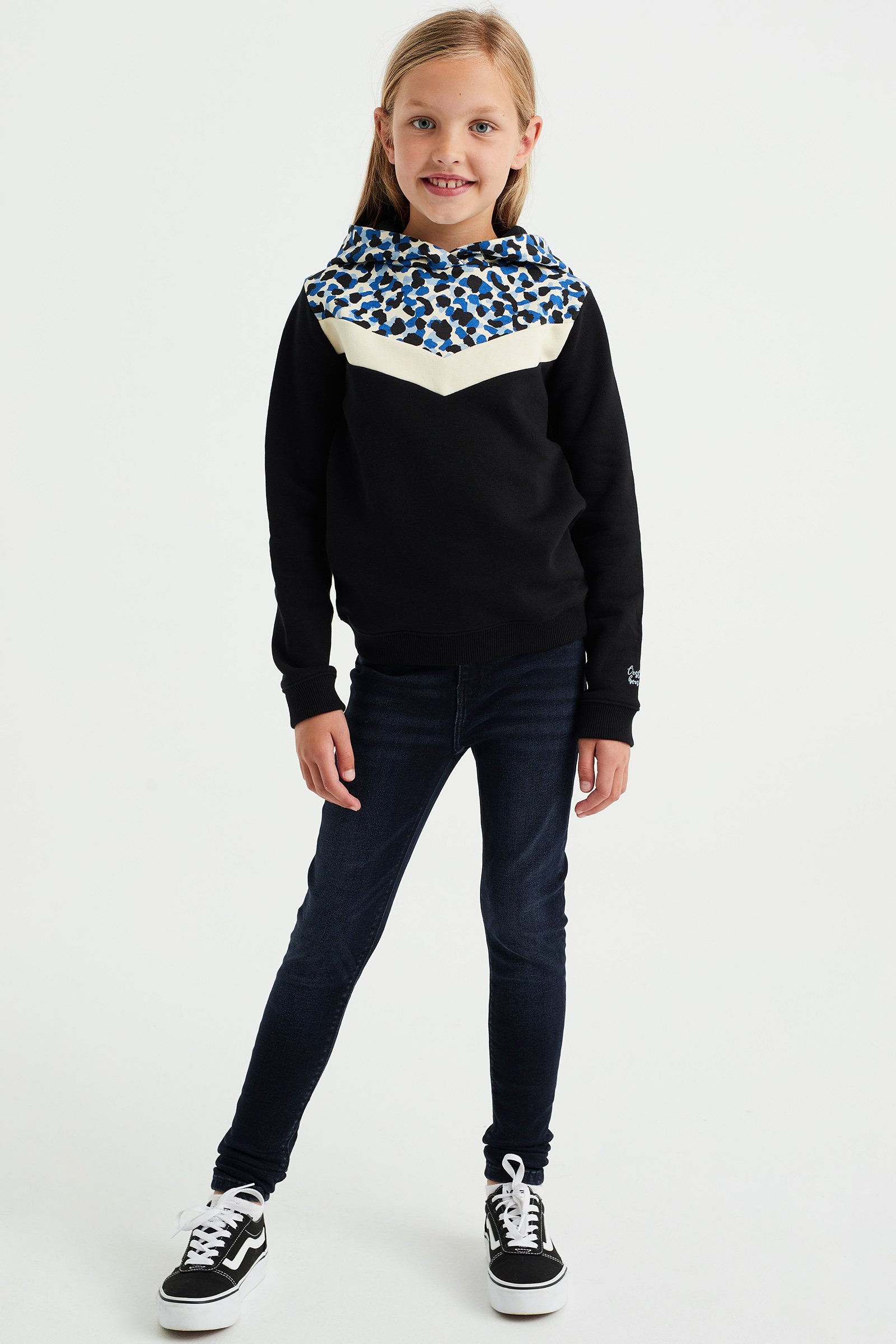Meisjes super skinny jegging met stretch Blue Ridge Kobaltblauw