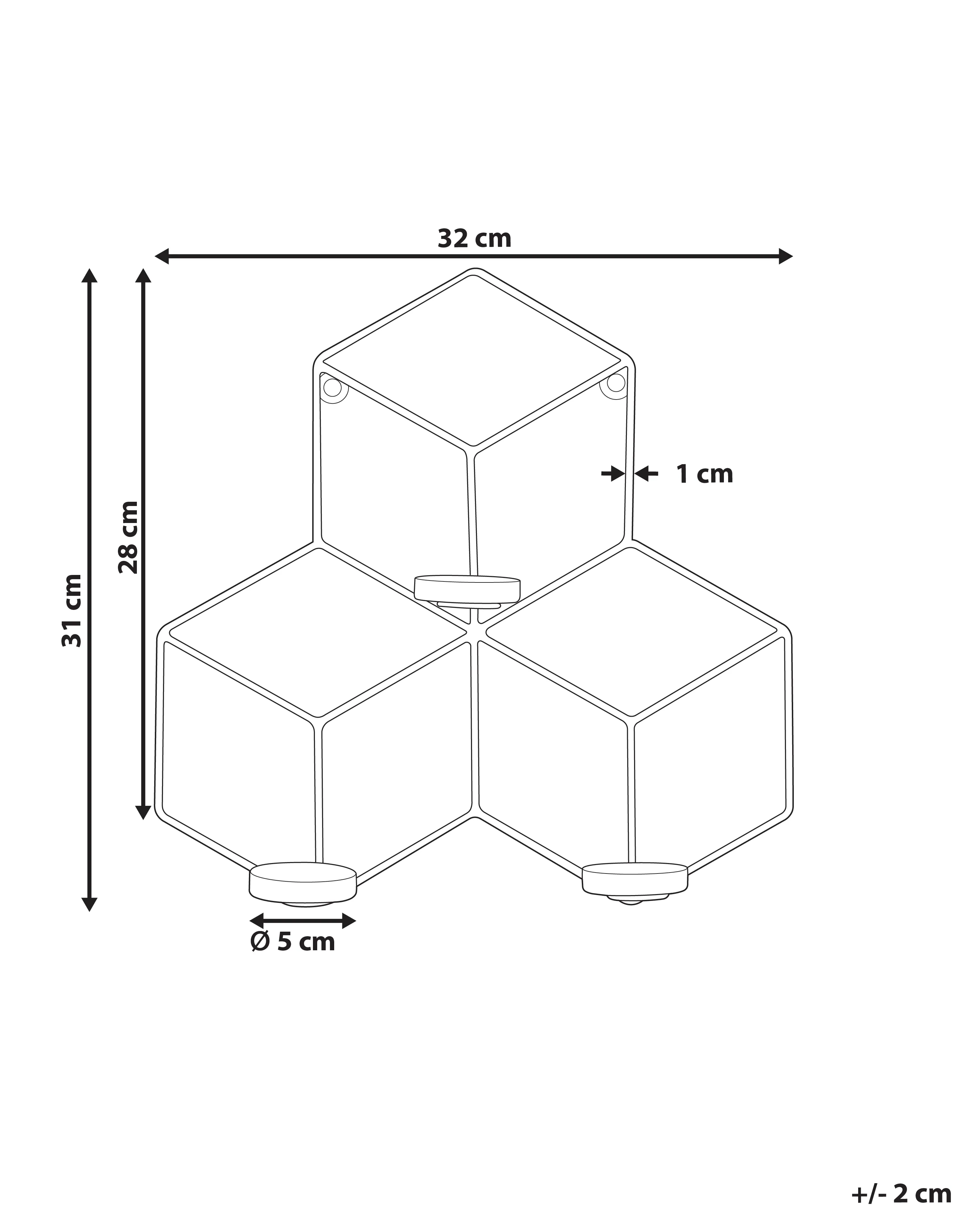 Wandkandelaar TAROUCA Metaal 31 cm Zwart