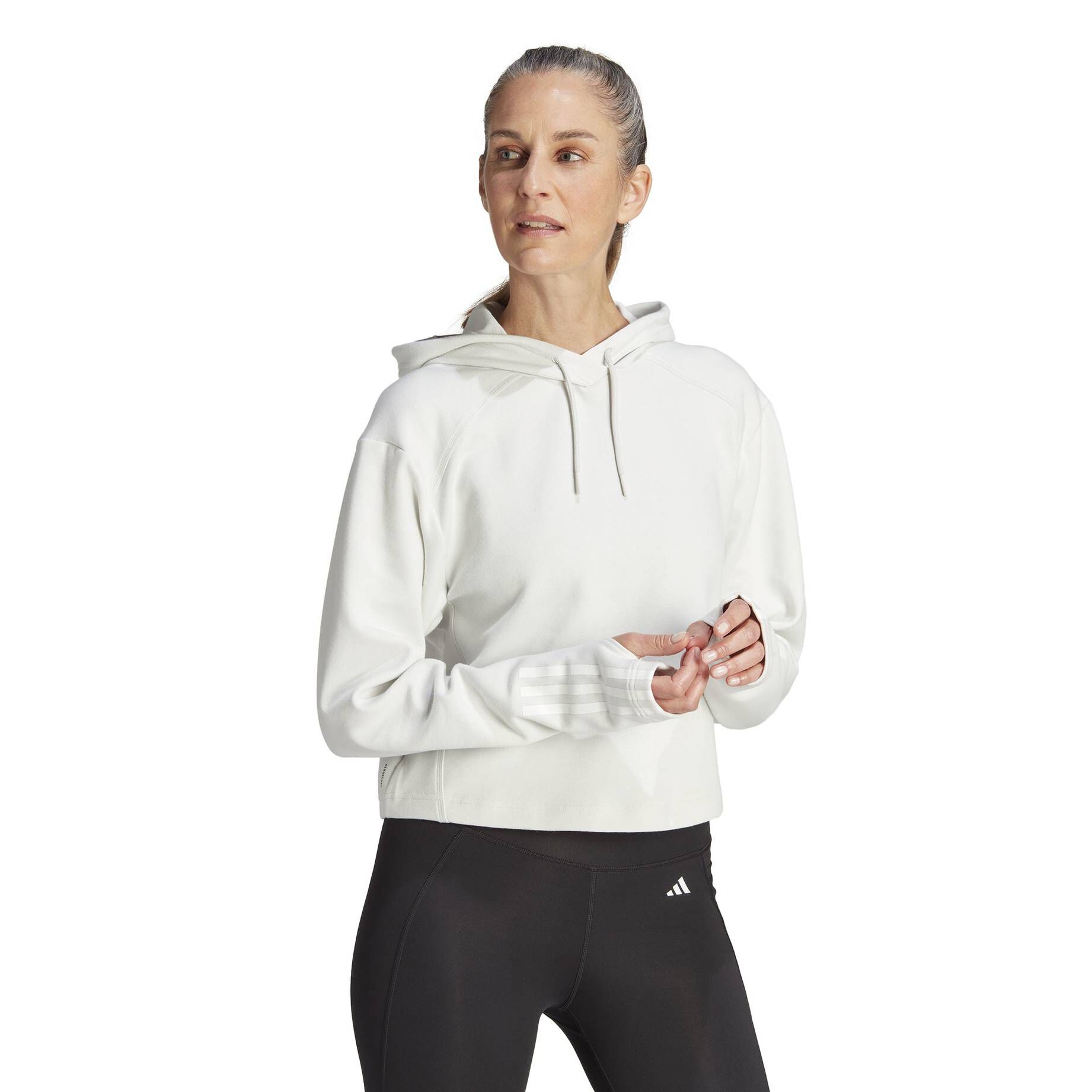 adidas Performance| Damen Sweatshirt TRAIN ESSENTIALS COTTON 3-STRIPES HOODIE