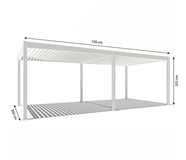 Weide Pergola LED E-Deluxe 3,6x7,2, ca.