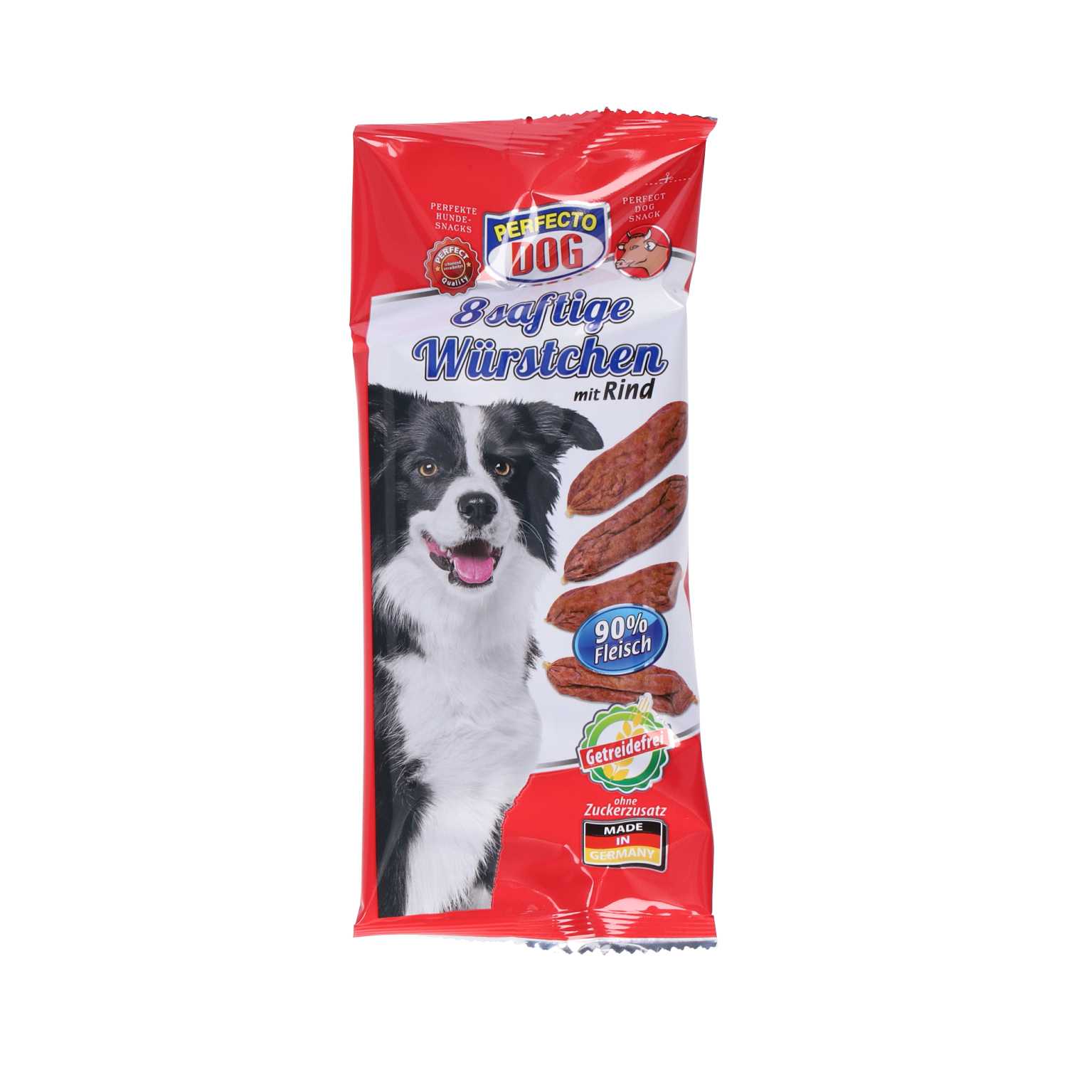Perfecto Dog Hundesnack 8 saftige Würstchen Rind 60 g