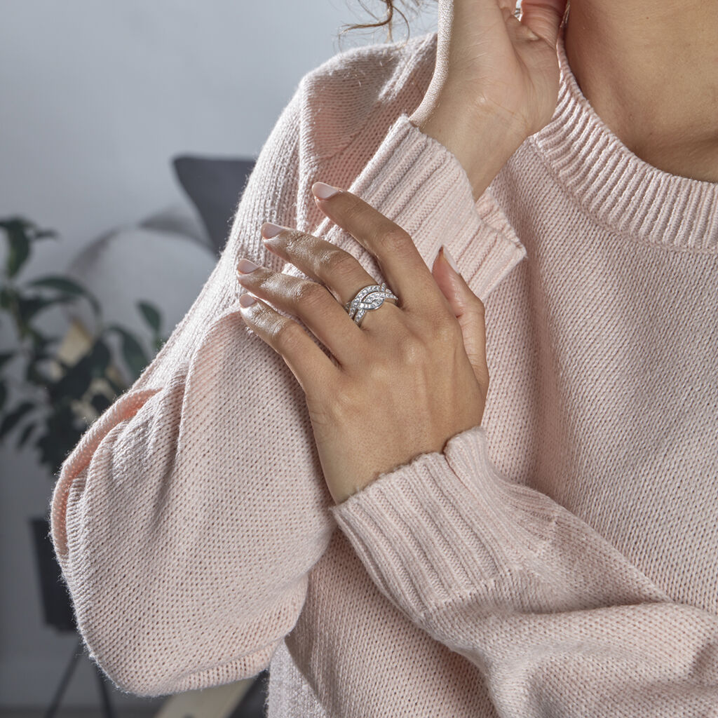 Bague Audon Argent Blanc Oxydes De Zirconium
