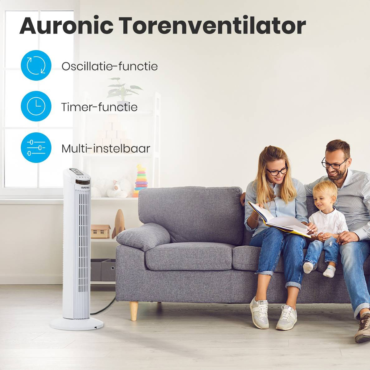 Auronic 74 cm torenventilator - White