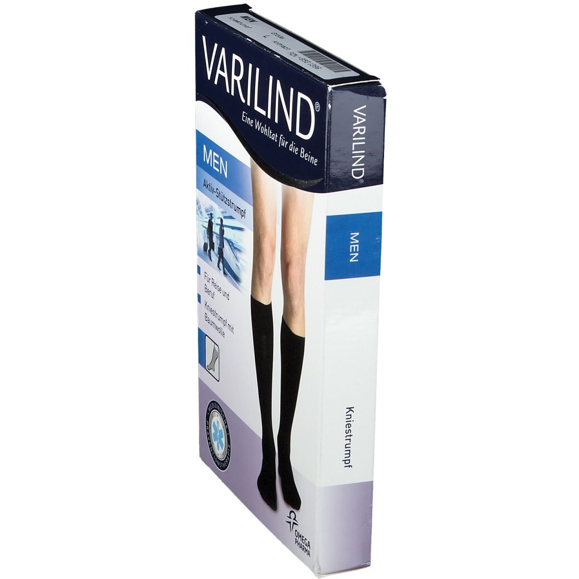 VARILIND® Men Kniestrümpfe 180 DEN anthrazit Gr. L (42,5-45)