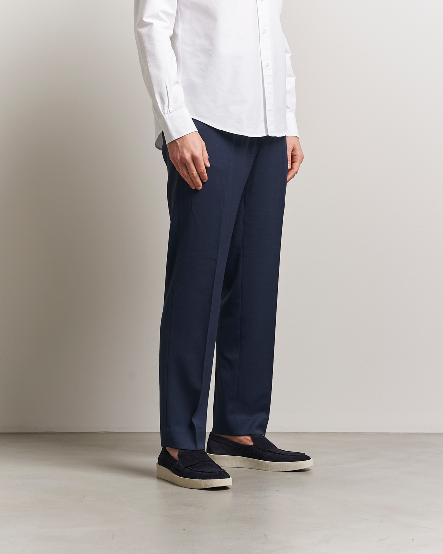 Filippa K Relaxed Terry Wool Trousers Dusk Blue