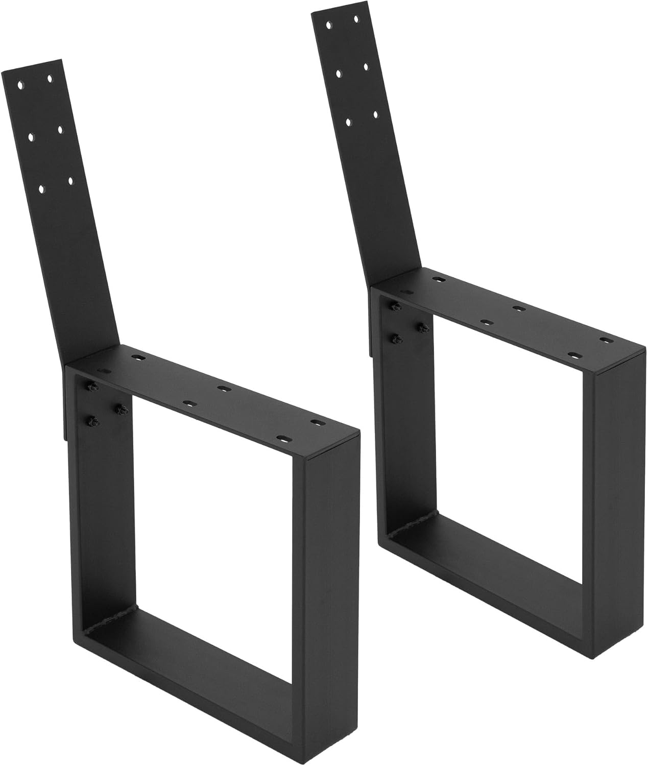 ML-Design 2 Stück Bankbeine aus Stahl massiv 40x78,5cm Schwarz Bankgestell aus Metall mit Rückenlehne für Außenbereich, DIY Gartenbank, stabil wetterfest rostfrei, Bankkufen Bankfüße Parkbank Sitzbank