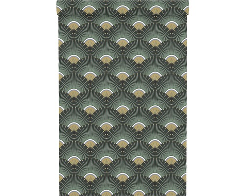 Vliesbehang 637618 Art Deco groen goud