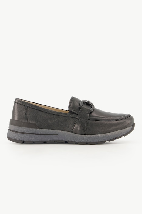 Caprice Leder-Slipper, Nappaleder, Spange, Weite H