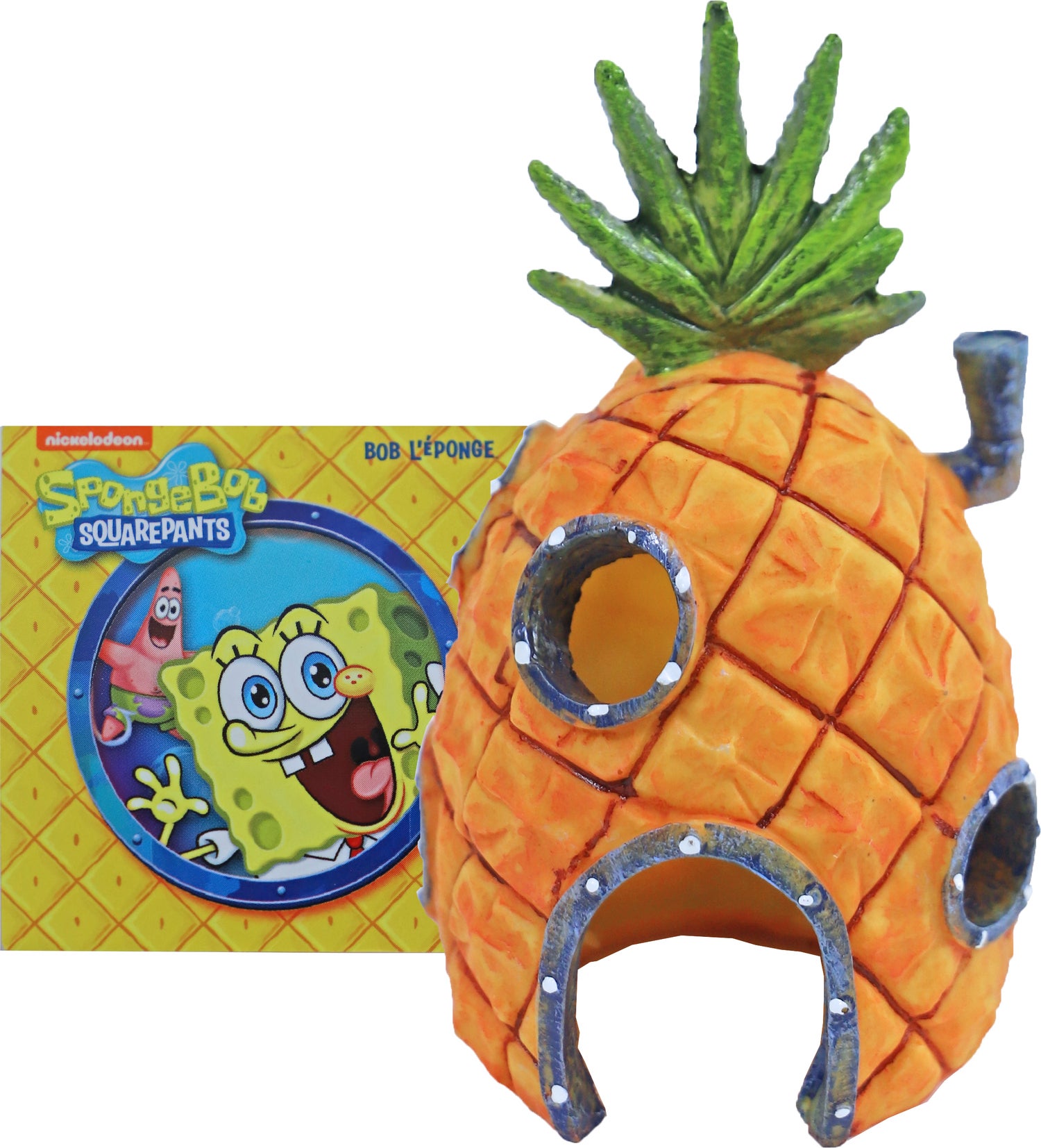 Penn-Plax aquarium decoratie Spongebob huis oranje 8 x 9 x 14 cm
