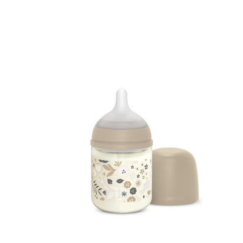 Biberon verre 120ml tétine SXPro S Wonderland Beige - SUAVINEX