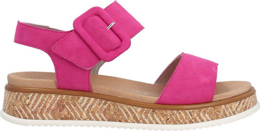 Rieker Revolution suède sandalen fuchsia