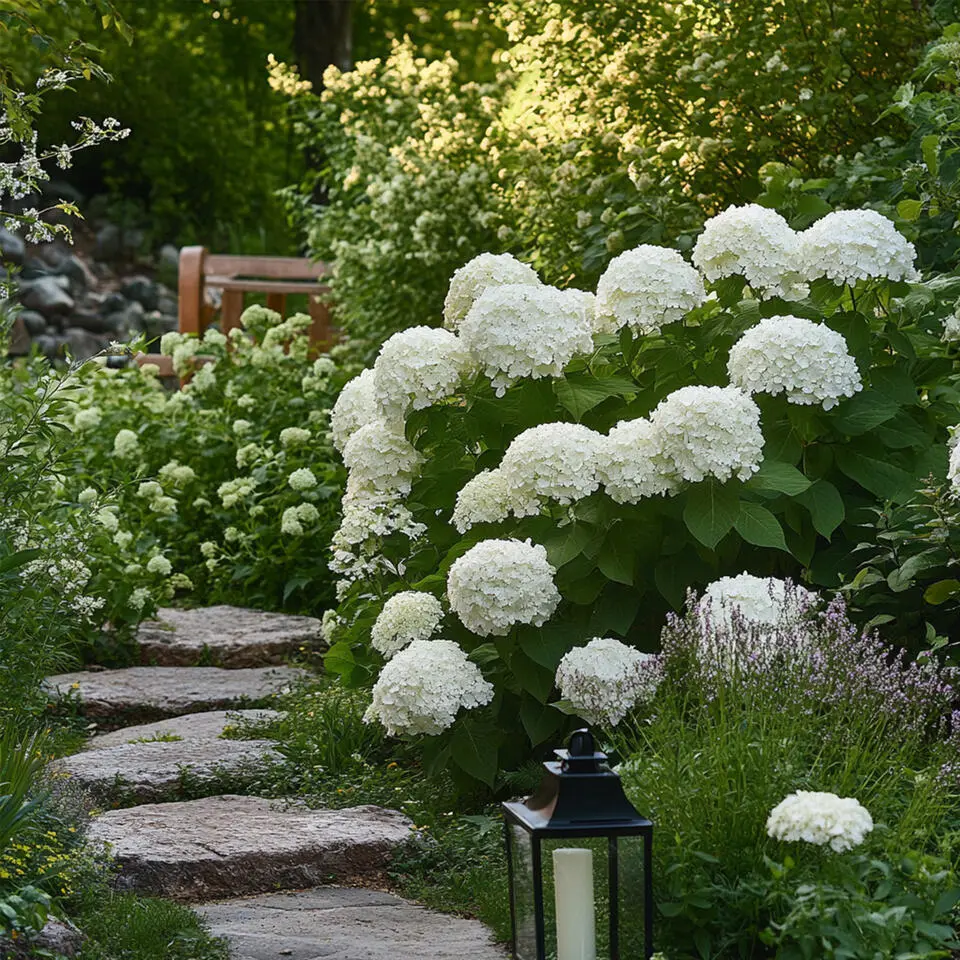 Bolhortensia - Set van 2 - Hydrangea 'Strong Annabelle' - Hoogte 30-40cm - ⌀19cm