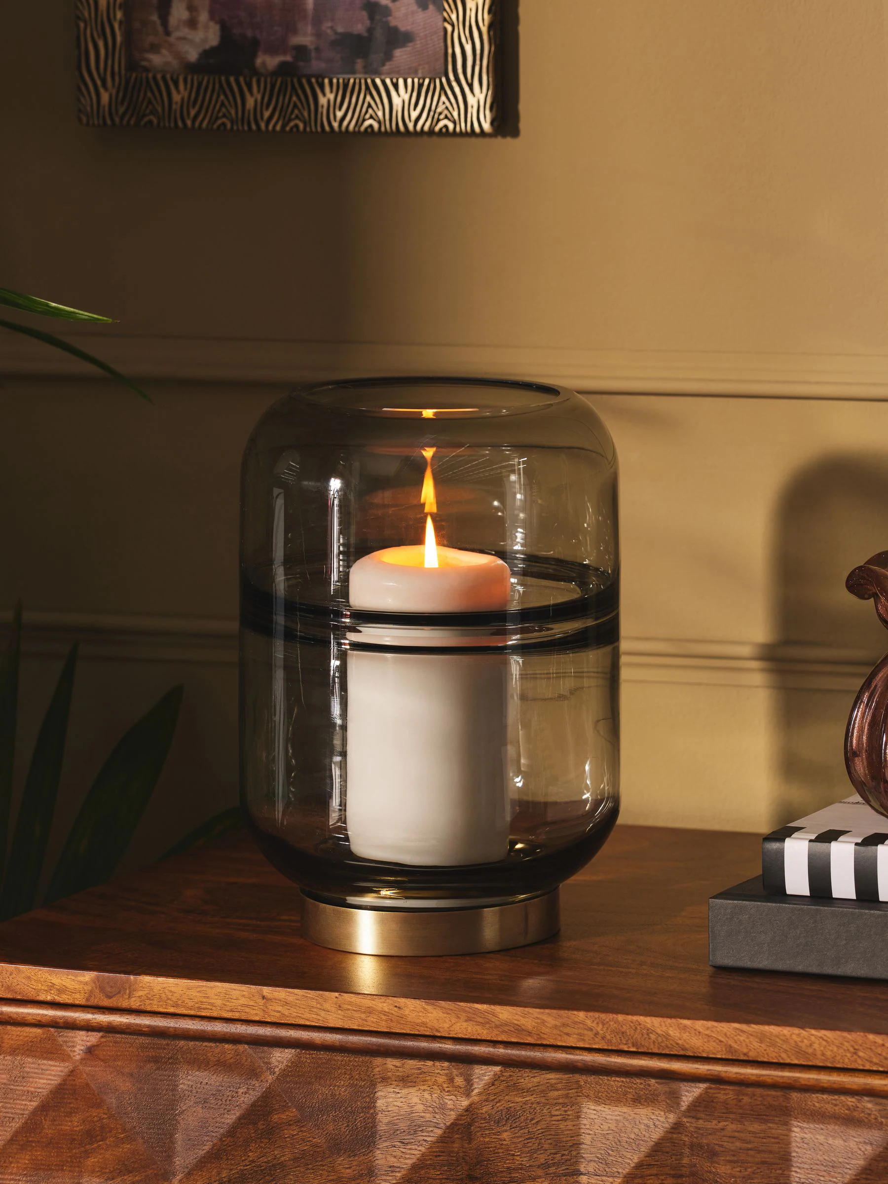 Cooper Glass Candle Holder