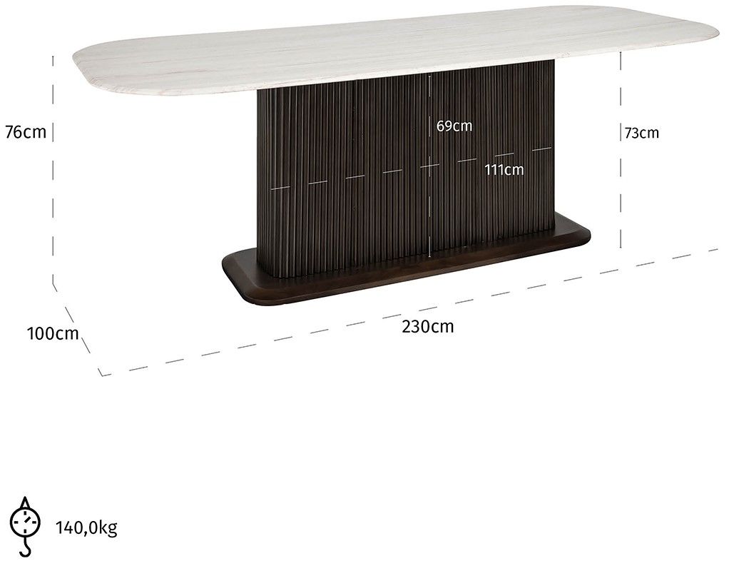 Eettafel 211824 Mayfield B230 x D100 x H77 cm