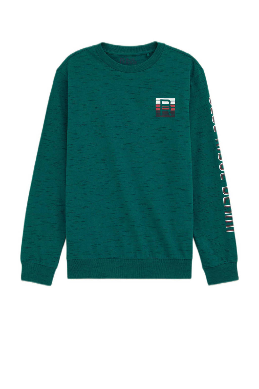 WE Fashion gemêleerde sweater sea storm