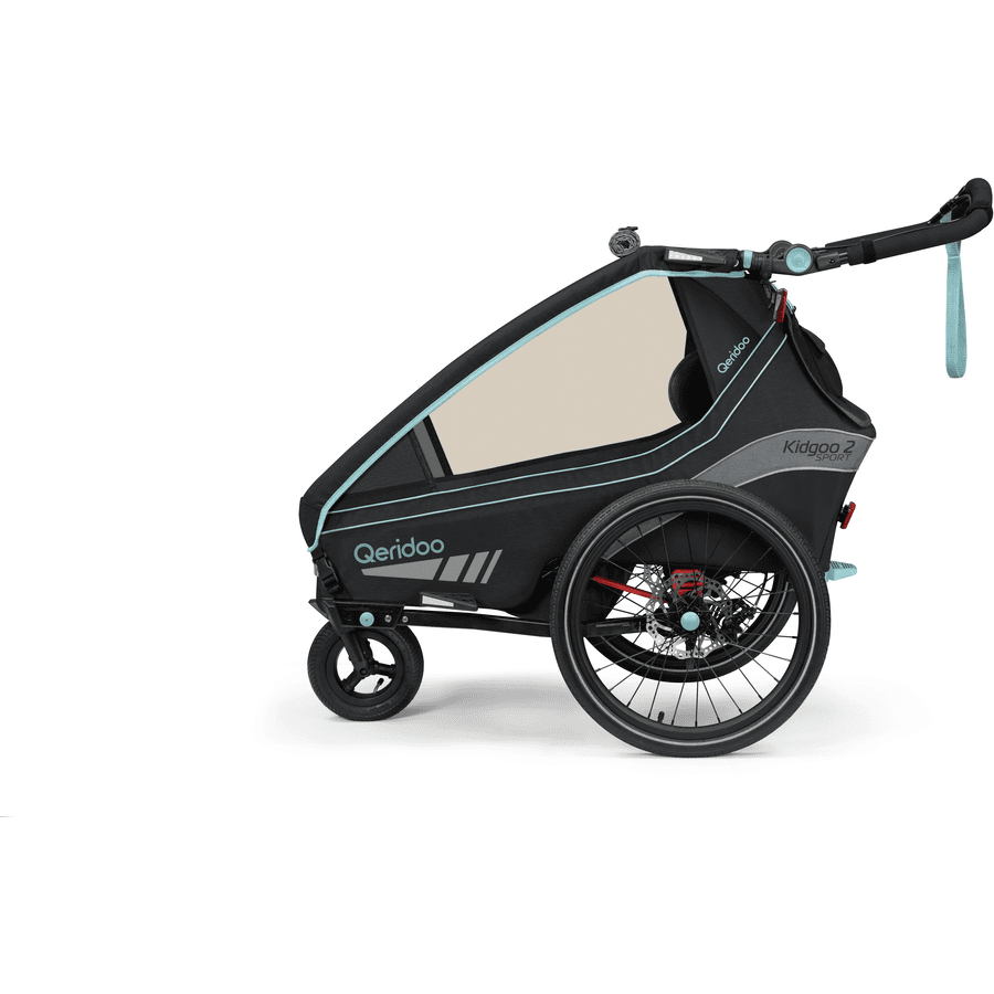 Qeridoo® Kinderfahrradanhänger Kidgoo2 Sport Arctic Blue 2022