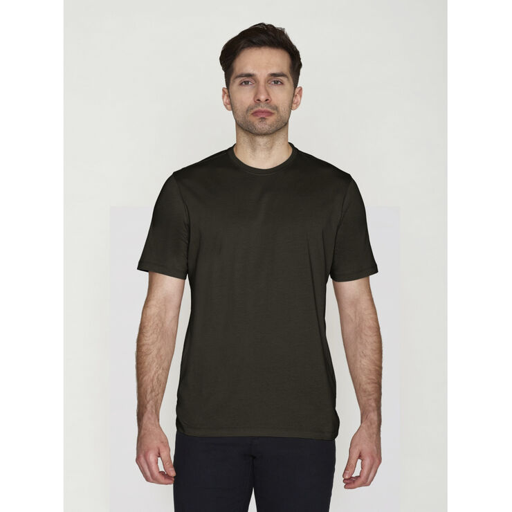 Knowledge Cotton Apparel Regular fit Basic tee - GOTS/Vegan Green melange