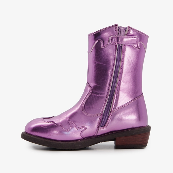 Blue Box meisjes western boots paars metallic