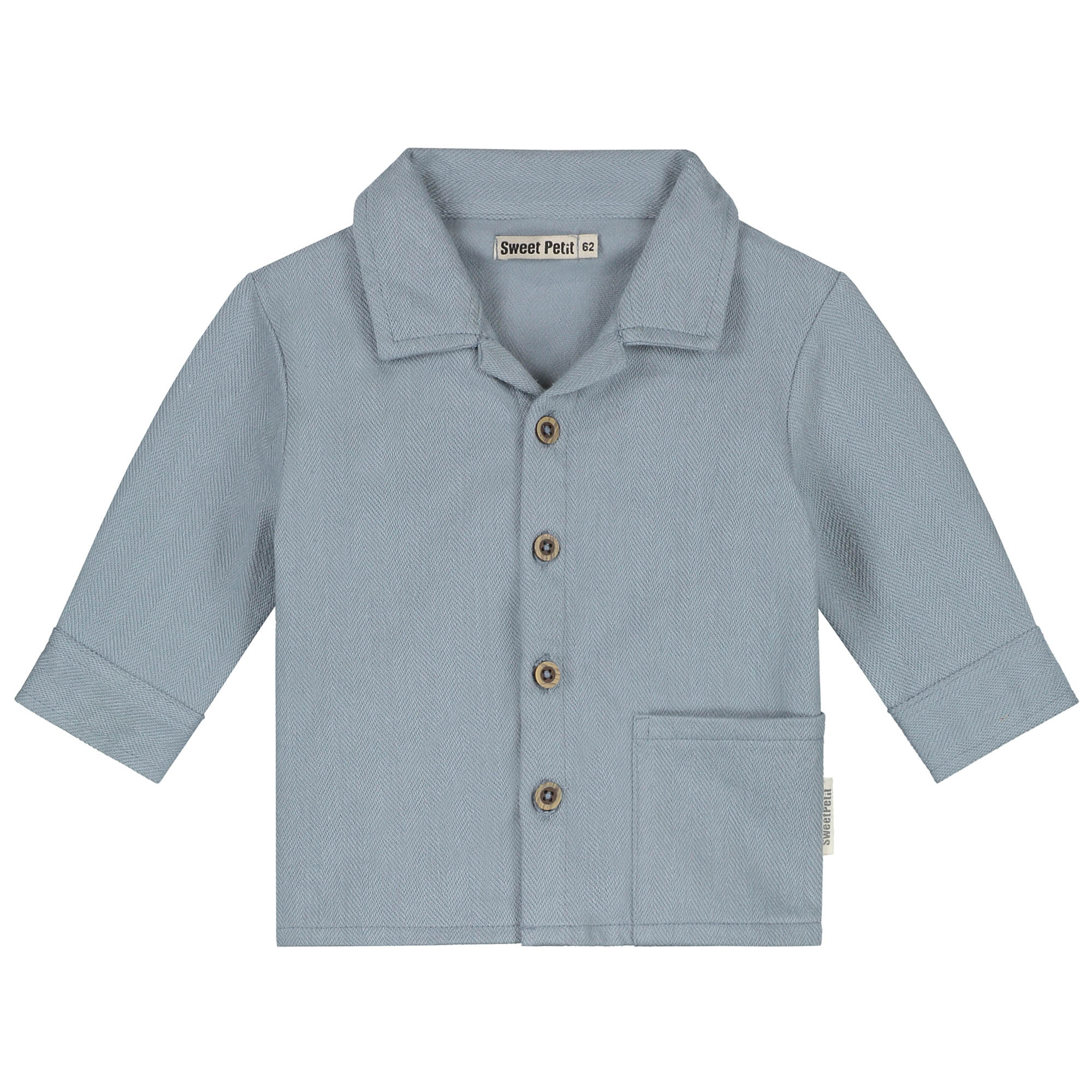 Sweet Petit baby blouse Jack lange mouwen effen blauw