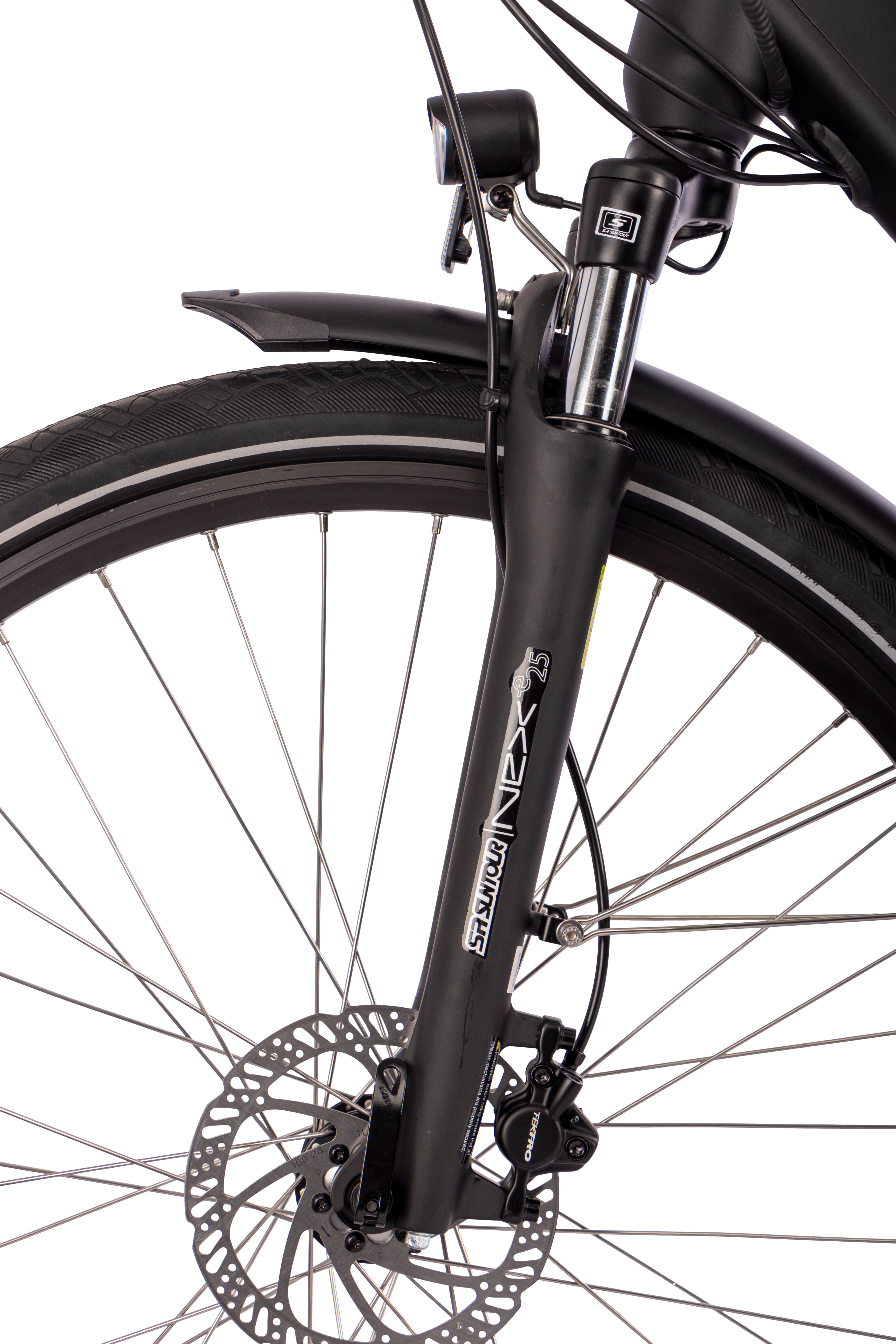 SAXONETTE Premium SportE-Trekkingbike 10 Gang Scheibenbremse, Federgabel, Mitt...