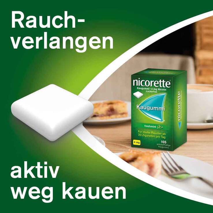 nicorette® Kaugummi freshmint, 4 mg Nikotin, 105 St