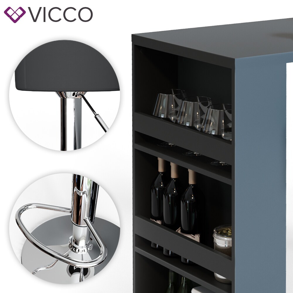 VICCO Bartisch Bar Tresen drei Farben Bartresen Stehtisch Tisch Bistrotisch Küche inkl. Barhocker