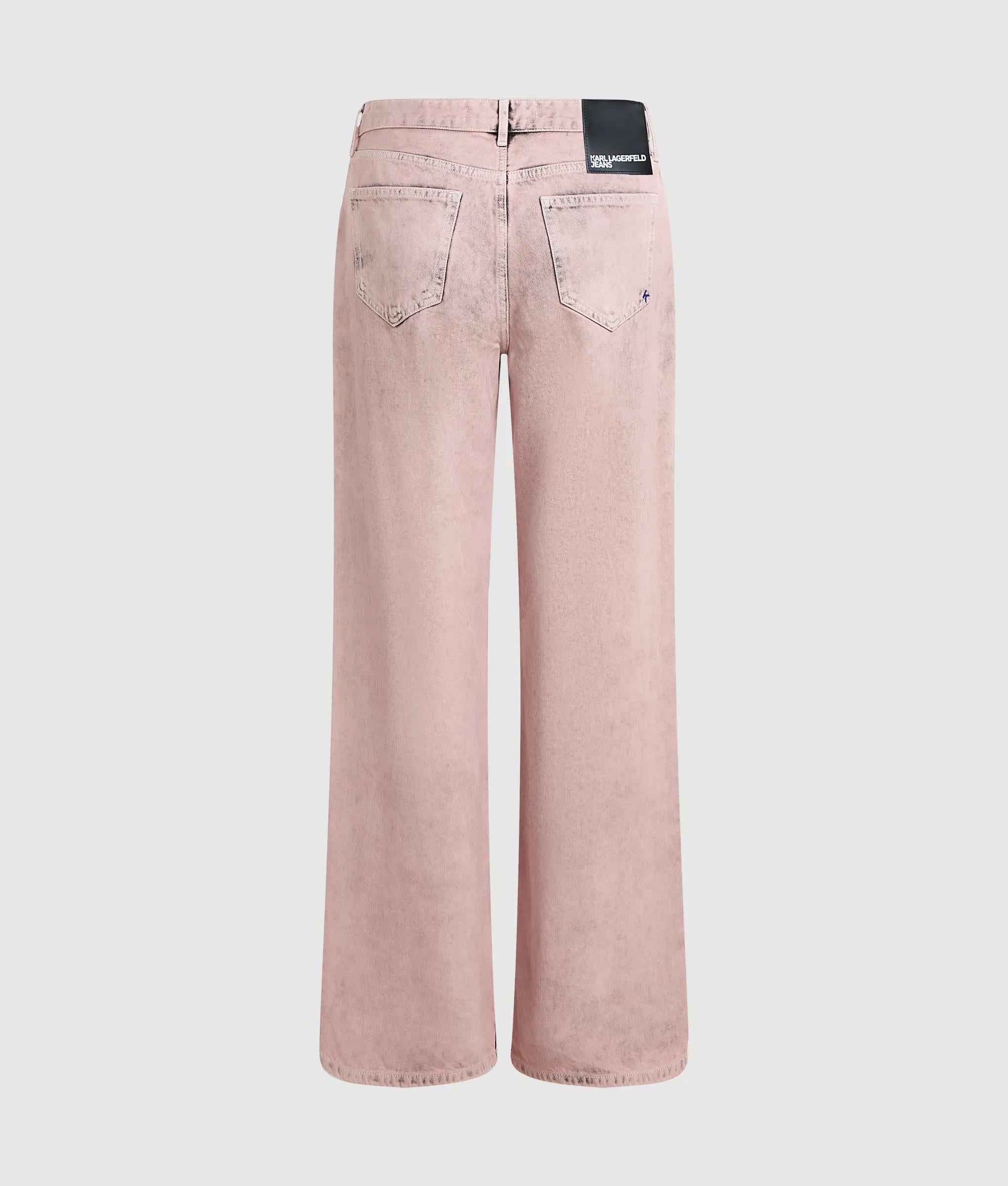 Halfhoge ontspannen jeans met inkt