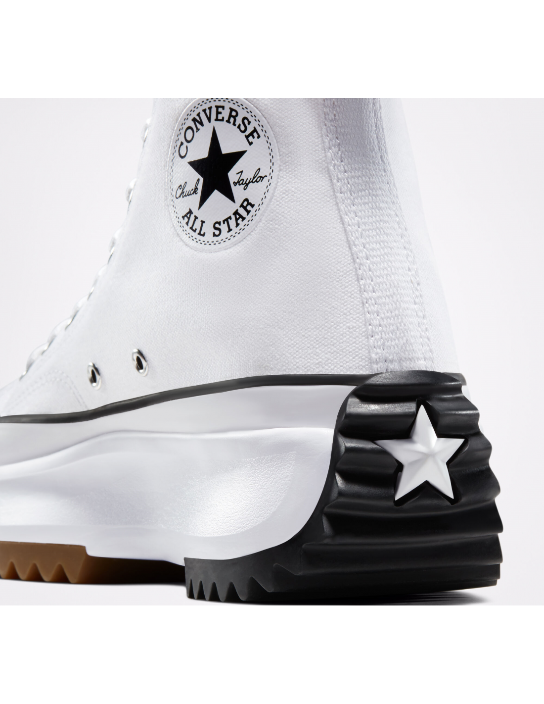 converse sneakers compensées montantes femme run star hike hi blanc