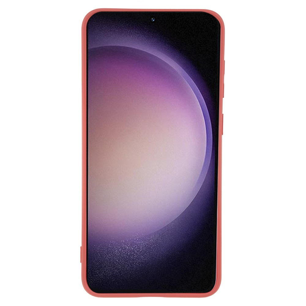 Samsung Galaxy S23 5G Gummi Case Hülle mit Kameraschutz - Korall Rot (Matt)