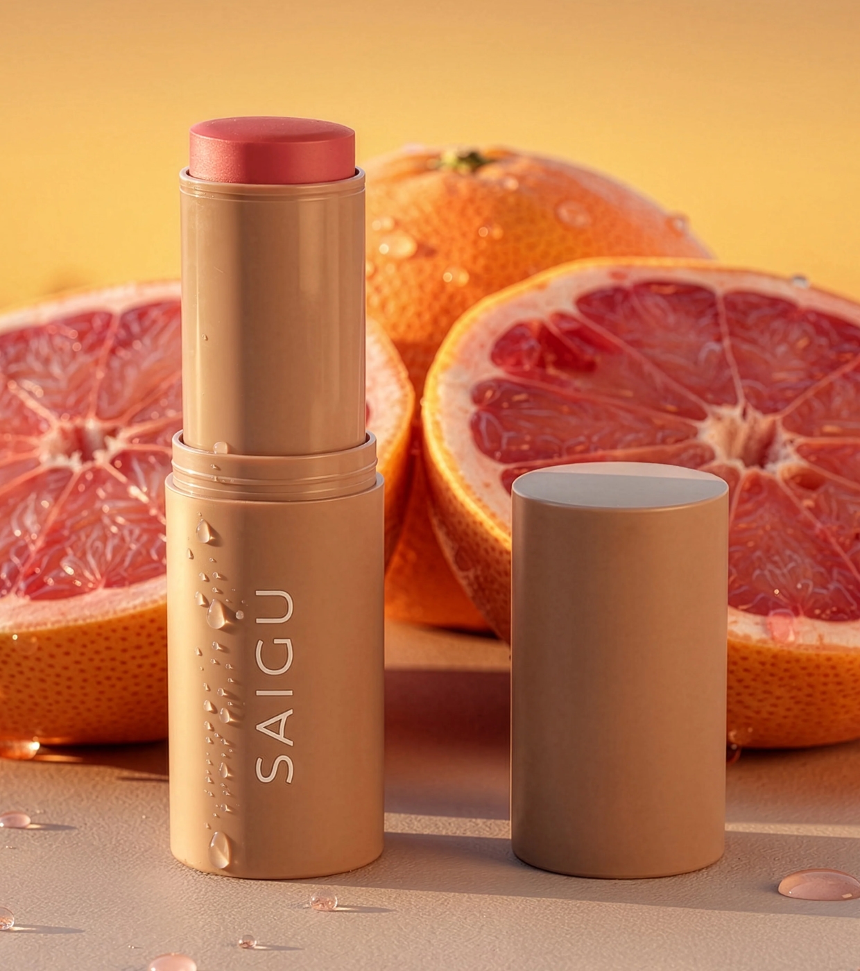 Saigu Cosmetics - *Mediterranean Glow* - Blush em bastão Melting Blush - Pink Pomelo
