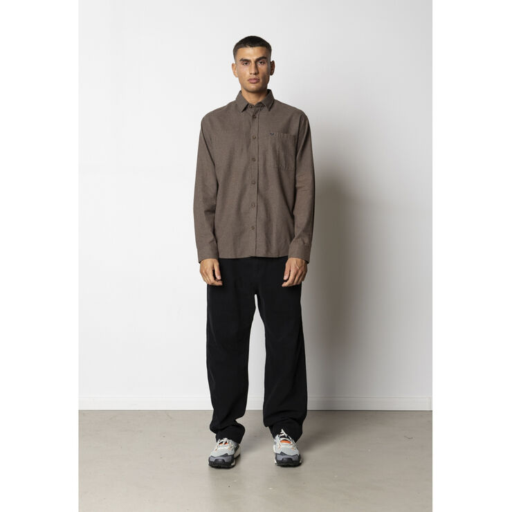 Fat Moose Frank flannel shirt Brown melangè